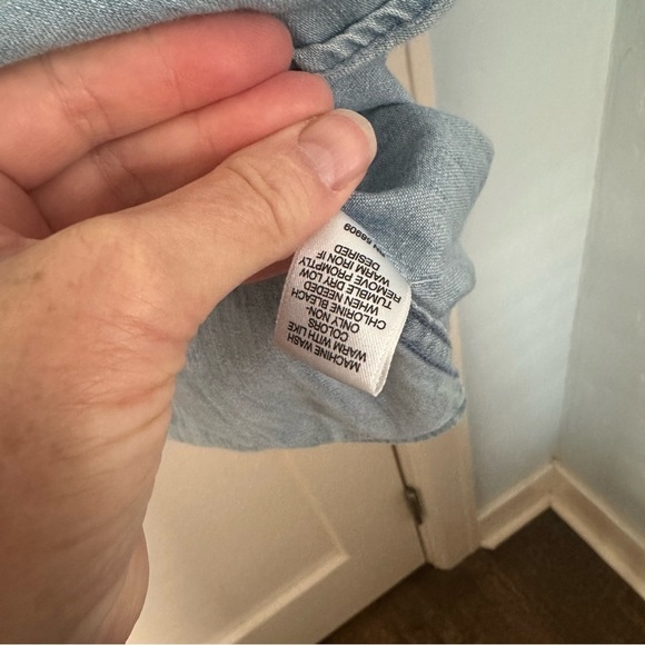 Solaris Shirt Denim Button Down Blue Workwear Cotton Front Pocket Size 2XB - Picture 10 of 13